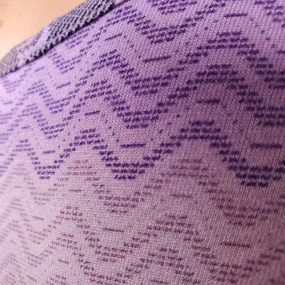 Karina Grimaldi LS Knit Dress Women's Pastel Zig Zag Print Bodycon Jersey Medium - Picture 6 of 10